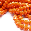 Perles Rondelles en Verre Facetté 10 × 8 mm – Orange