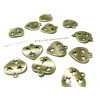 Breloques Coeur 3 Étoiles 15x16mm – Bronze