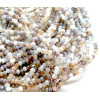H11T02013B – Lot de 1 ou 2 Fils d’environ 180 Perles Rondelles Verre Facettée 3x2mm Multicolores Pastel Irisé Couleur 01