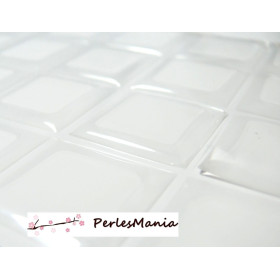 Cabochons Carré 12mm Autocollant Époxy Transparent – DIY