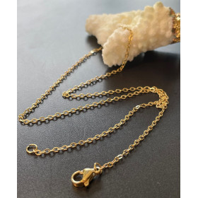 Colliers 50 cm maille 2 mm – Acier Inoxydable 304 Doré 18K, IONIQUE