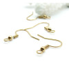 Crochets Boucles d'Oreille 19mm – Acier Inoxydable 316 Doré à l'Or Fin 18K IP IONIQUE