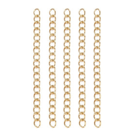 Chaînettes d'Extension 4 cm – Acier Inox 304 Doré à l'Or Fin 18K – Placage IONIQUE (IP)