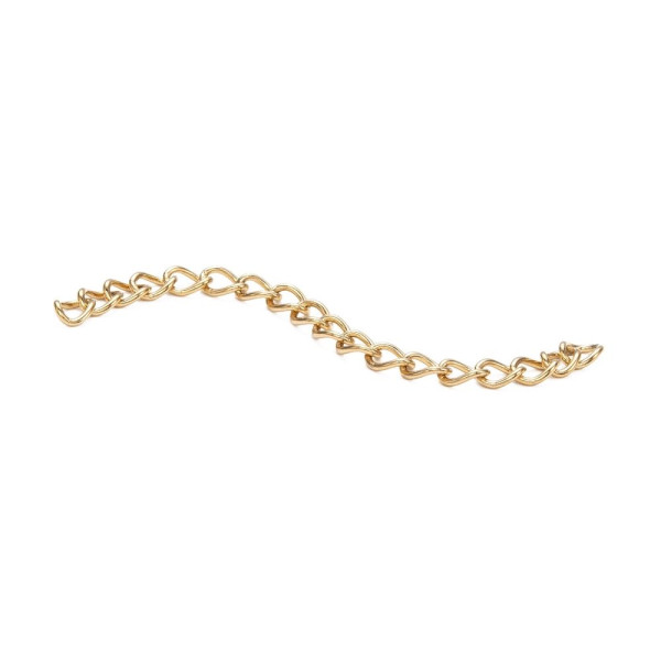 Chaînettes d'Extension 4 cm – Acier Inox 304 Doré à l'Or Fin 18K – Placage IONIQUE (IP)