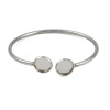 Support de Bracelet Jonc Double Cabochon 10 mm – Acier Inox 304 Argenté