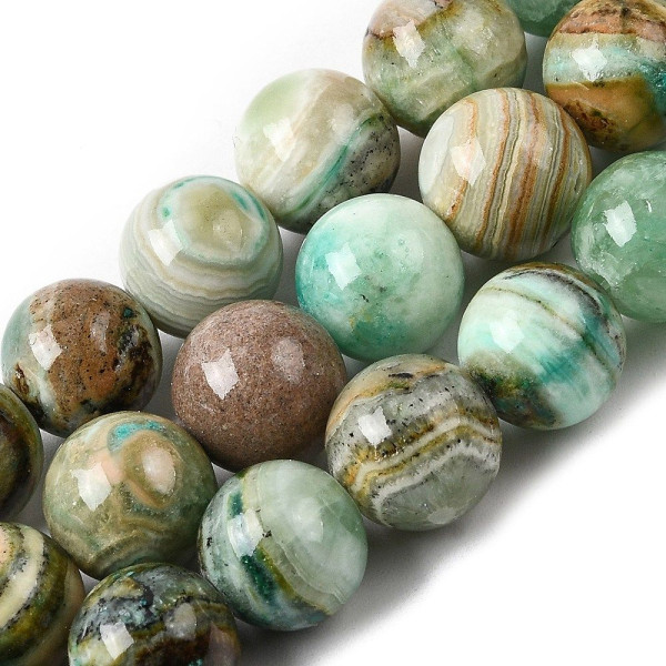 Perles Rondes 6 mm en Jaspe Vert – Pierre Naturelle