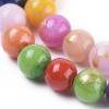 Perles Jade Mashan Multicolores mordoré 10mm