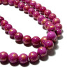 Perles Jade Mashan Rose Orchidée mordoré 4mm