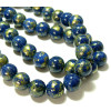 Perles Jade Mashan Bleu Nuit mordoré 8mm