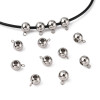 Bélières Rondes Attache Pendentif 8 mm – Acier Inox 304 Argenté