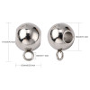 Bélières Rondes Attache Pendentif 8 mm – Acier Inox 304 Argenté