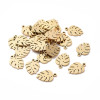 Pendentifs Feuille de Montserrat 13 mm – Acier Inoxydable Doré à l'or fin 18K, placage IONIQUE
