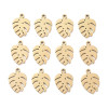 Pendentifs Feuille de Montserrat 13 mm – Acier Inoxydable Doré à l'or fin 18K, placage IONIQUE
