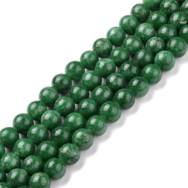Perles Rondes Jade Mashan Vert 8 mm