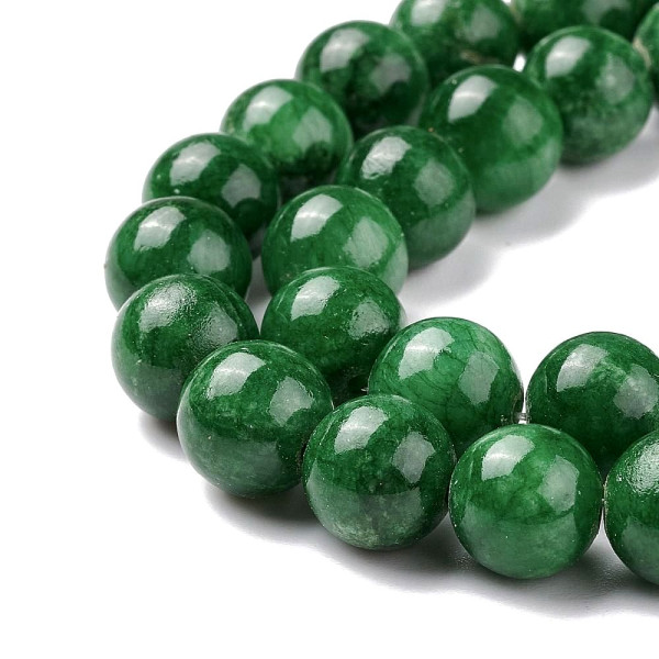 Perles Rondes Jade Mashan Vert 8 mm