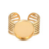 Support de Bague 14mm ART DECO – Acier Inoxydable Doré placage IONIQUE