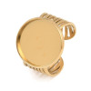 Support de Bague 14mm ART DECO – Acier Inoxydable Doré placage IONIQUE