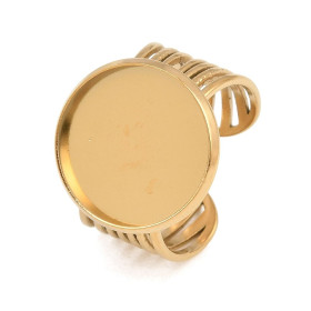 Support de Bague 16mm ART DECO – Acier Inoxydable Doré placage IONIQUE