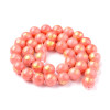 Perles Jade Mashan Rondes 6mm – Rose Corail mordoré