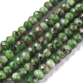 Perles Rondelle facettée 2x4mm – Jade Malaisienne Teintée coloris 43BIS