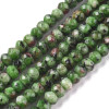 Perles Rondelle facettée 2x4mm – Jade Malaisienne Teintée coloris 43BIS