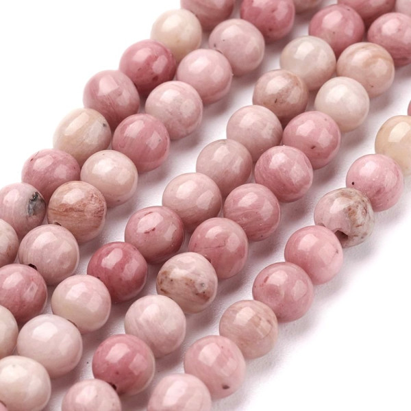 Perles Rondes 8 mm – Rhodonite