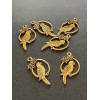 Pendentifs Perroquet 15x28mm – Métal Or Antique
