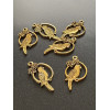 Pendentifs Perroquet 15x28mm – Métal Or Antique