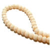 Perles Rondelles Verre Facettée Rose poudre 6x4mm