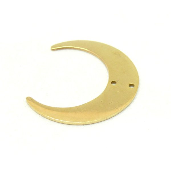 Pendentif Connecteur Lune Croissant 25mm – Acier Inoxydable Doré, placage  IONIQUE