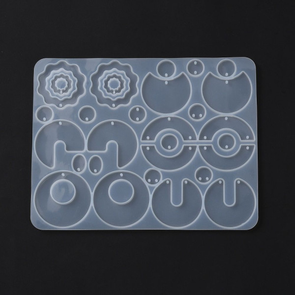 Moule en Silicone pour Pendentifs, Boucles d'oreilles, Création  – Compatible Résine UV & Pâte FIMO
