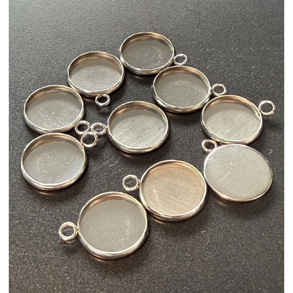 Supports de Pendentifs 14mm – Acier Inoxydable