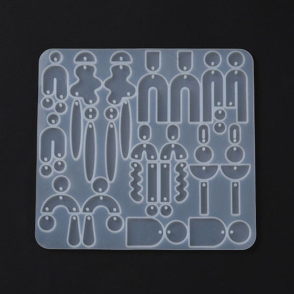 H11001403A– Lot de 1 Moule en Silicone pour Pendentifs, Boucles d'oreilles, Création  – Compatible Résine UV & Pâte FIMO