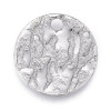 Pendentifs Connecteurs Cercle Martelé 10 mm – Acier Inoxydable Argenté