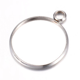 Supports de Pendentifs 20mm, anneau qualité supérieur – Acier Inoxydable 304 Argent Platine