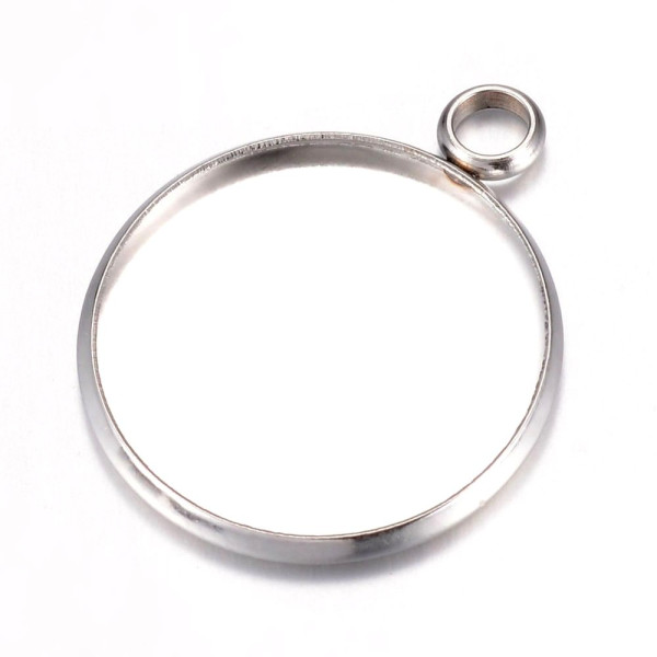 Supports de Pendentifs 20mm, anneau qualité supérieur – Acier Inoxydable 304 Argent Platine