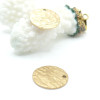 Pendentifs Médaille Texturée 12mm – Acier Inoxydable 304 Doré Placage IONIQUE