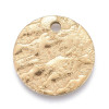 Pendentifs Médaille Texturée 12mm – Acier Inoxydable 304 Doré Placage IONIQUE