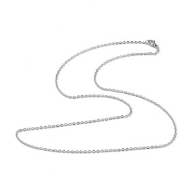 Sautoirs 60 cm Maille Forçat 2 mm – Acier Inox 304 Argenté