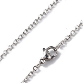 Sautoirs 60 cm Maille Forçat 2 mm – Acier Inox 304 Argenté