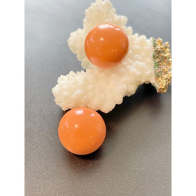 Perle Sonore 18 mm Orange Corail – Métal – Spécial Bola de grossesse