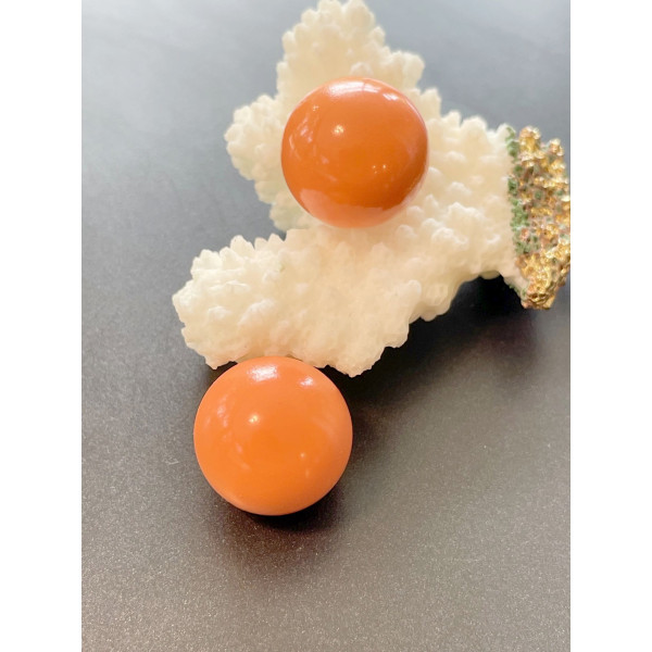 Perle Sonore 18 mm Orange Corail – Métal – Spécial Bola de grossesse