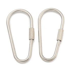 Fermoir Mousqueton à Vis 56 mm – Acier Inox 304 Argenté