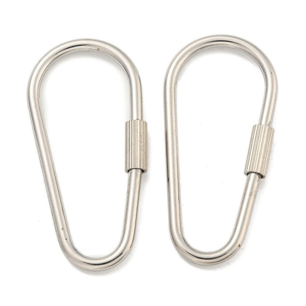 Fermoir Mousqueton à Vis 56 mm – Acier Inox 304 Argenté