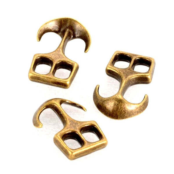 Fermoirs Crochets Ancre Marine pour Cordon 23 mm – Métal Bronze