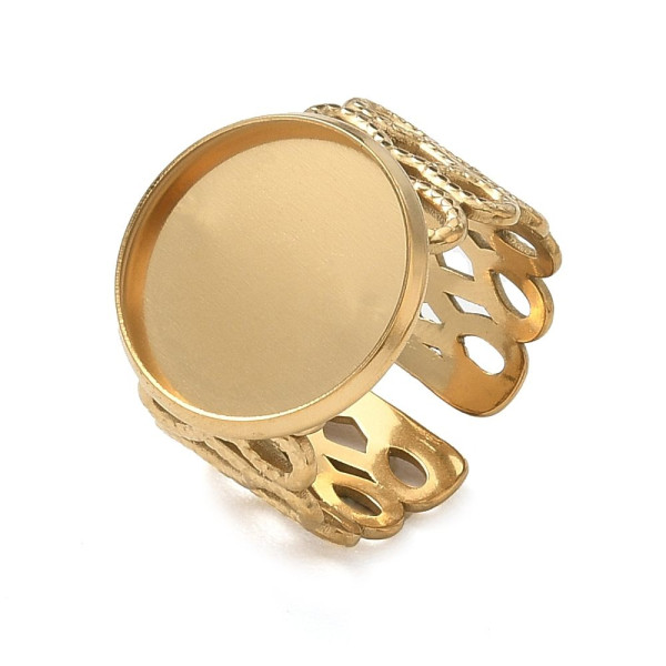 Support de Bague 16mm ARTY – Acier Inoxydable 304 Doré placage IONIQUE