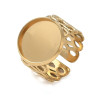 Support de Bague 16mm ARTY – Acier Inoxydable 304 Doré placage IONIQUE
