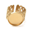 Support de Bague 12mm ARTY – Acier Inoxydable 304 Doré placage IONIQUE