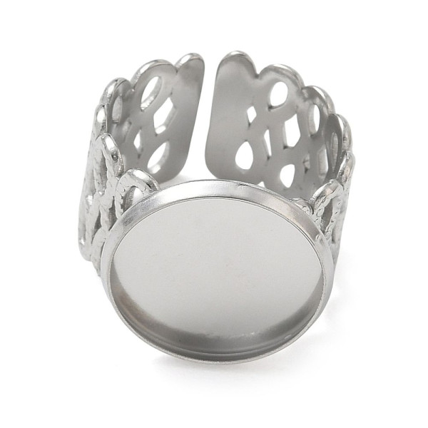 Support de Bague 16mm ARTY – Acier Inoxydable 304 Argenté
