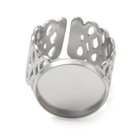 Support de Bague 12mm ARTY – Acier Inoxydable 304 Argenté